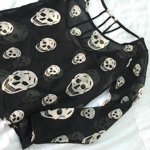 See through skull shirt
